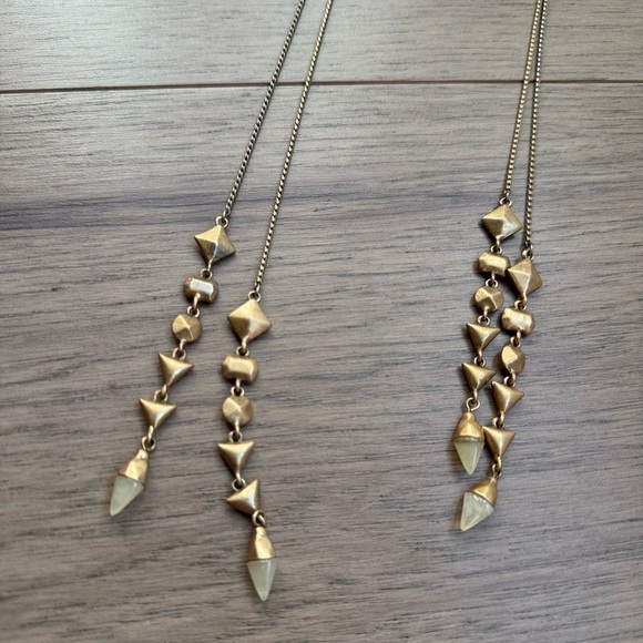 Lariat Necklace Stella & Dot Vintage Gold Tone - Picture 5 of 5